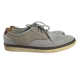 Johnston & Murphy McGuffey Gray Cloth Suede Lace Casual Shoes Mens 12 25-2537